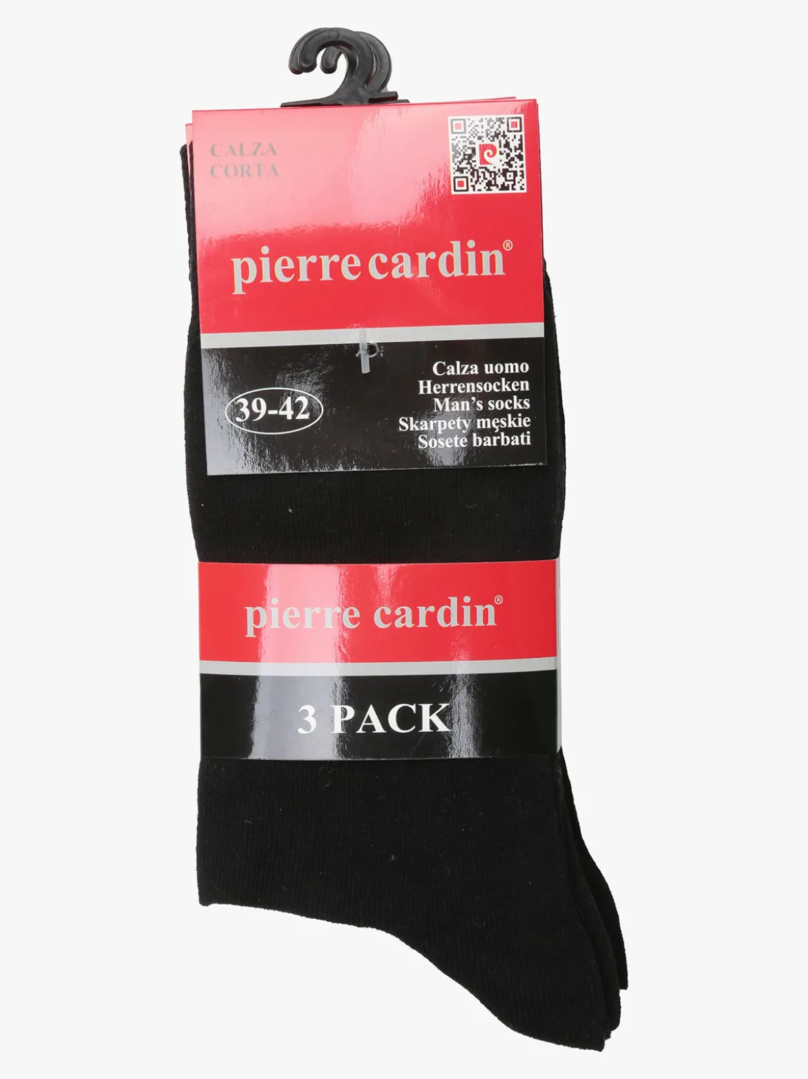 Pierre Cardin Calze corte uomo tinta unita. Confezione 3 paia