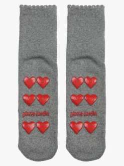 Pierre Cardin Calze da donna con antiscivolo a cuori - grigio