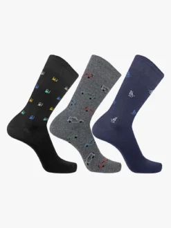 Pierre Cardin 3 Paia di calze corte da uomo con stampe