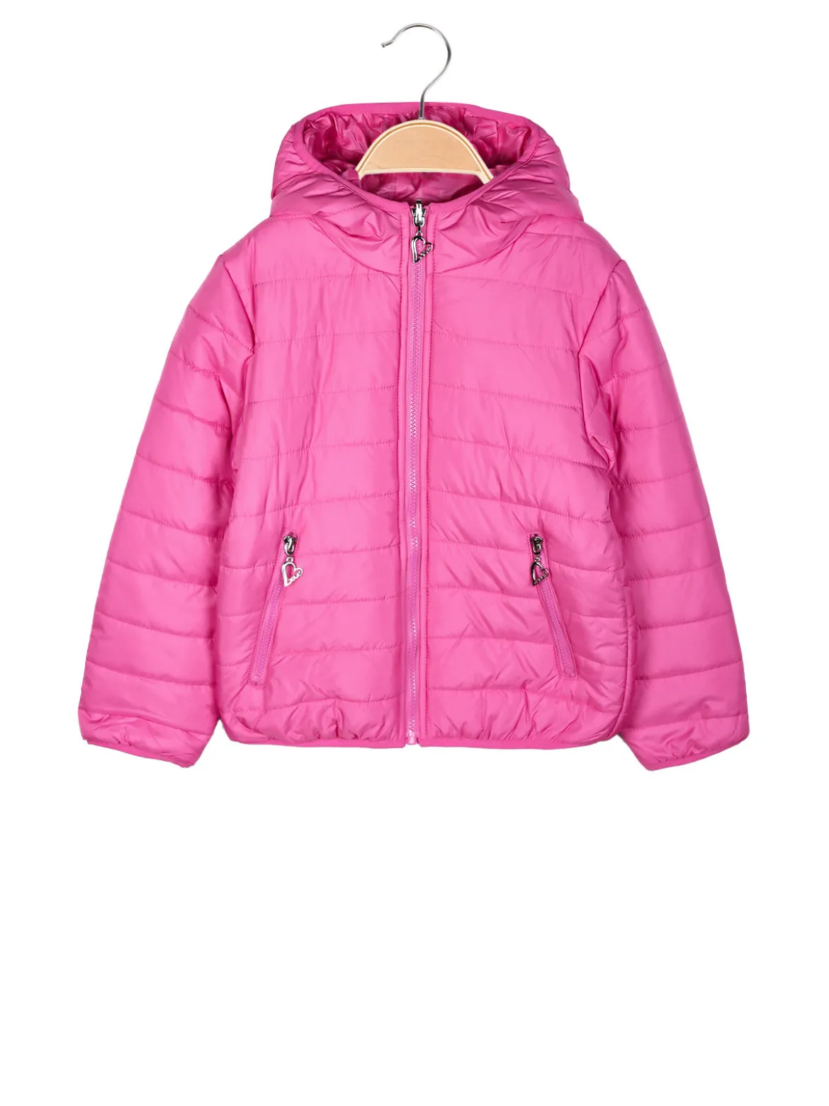 Pink Baby Giubbotto doubleface da bambina con cappuccio e zip