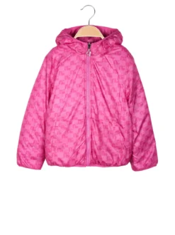 Pink Baby Giubbotto doubleface da bambina con cappuccio e zip