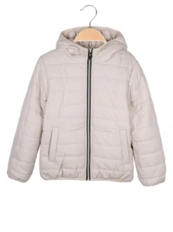 Pink Girl Giubbotto da bambina reversibile con cappuccio - beige