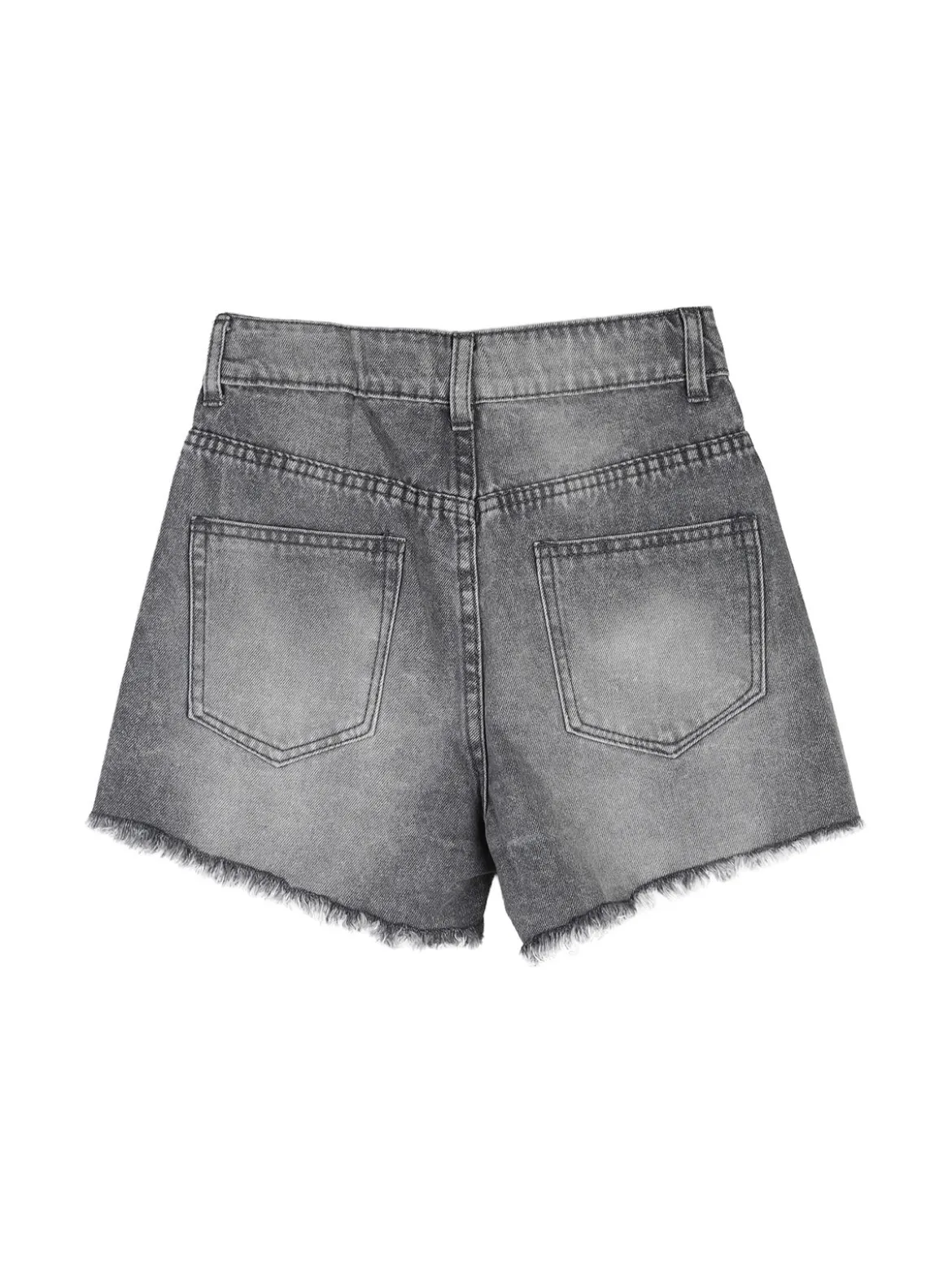 Pink Rabbit Shorts da ragazza in jeans con micro borchie - nero