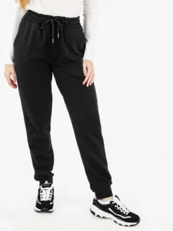 Polo Club Pantaloni sportivi da donna felpati con coulisse - nero