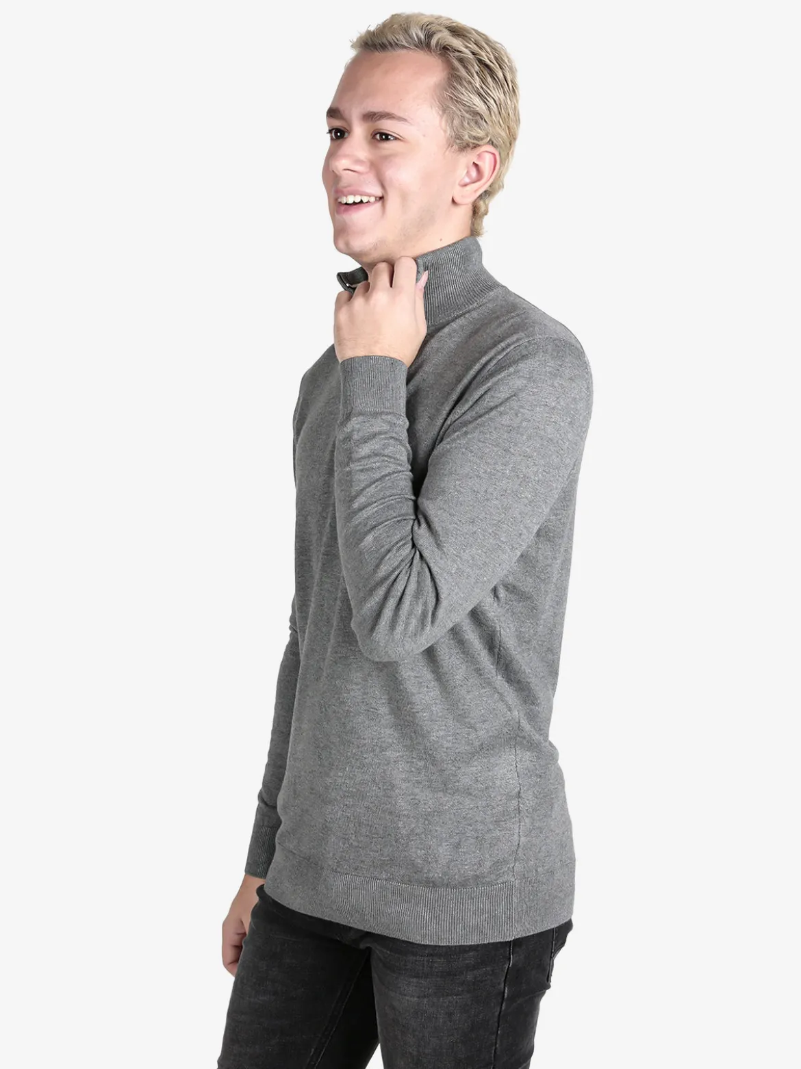 Polo Club Pullover da uomo mezza zip in maglia