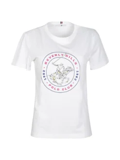 Polo Club T-shirt donna con stampa logo