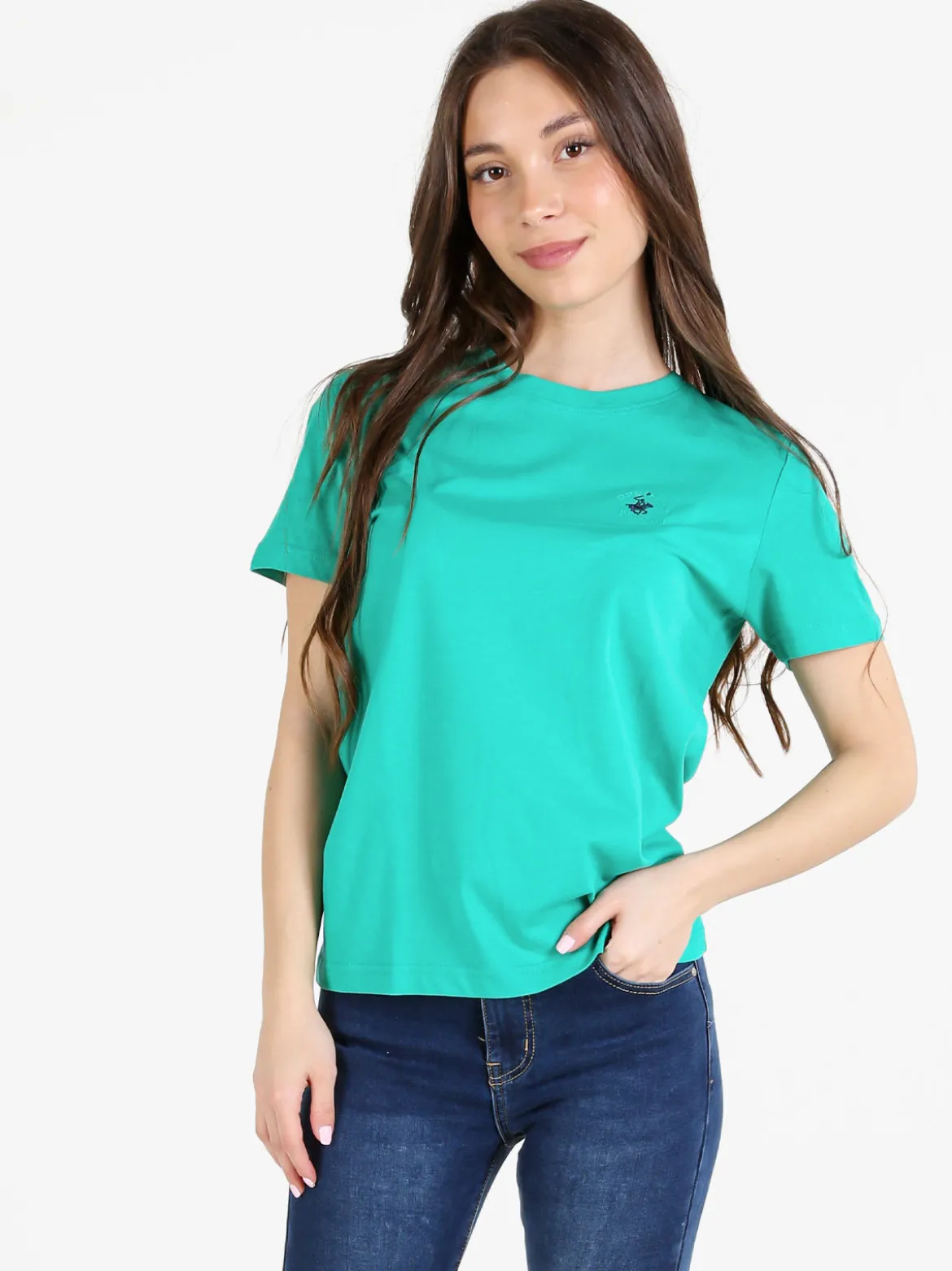 Polo Club T-shirt girocollo da donna in cotone