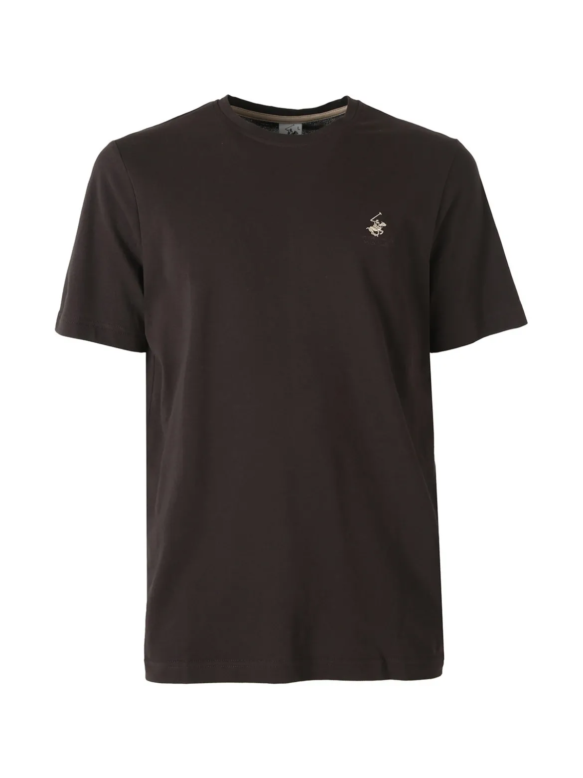 Polo Club T-shirt girocollo da uomo in cotone - moro