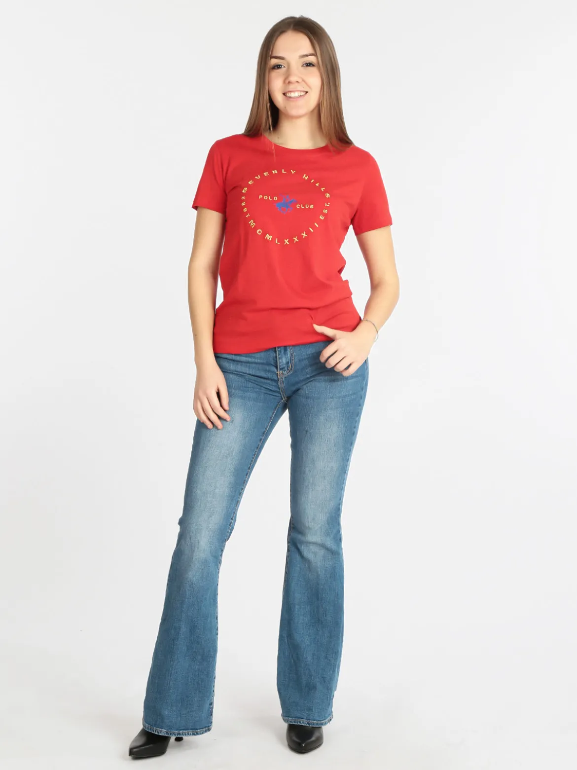 Polo Club T-shirt manica corta donna con logo