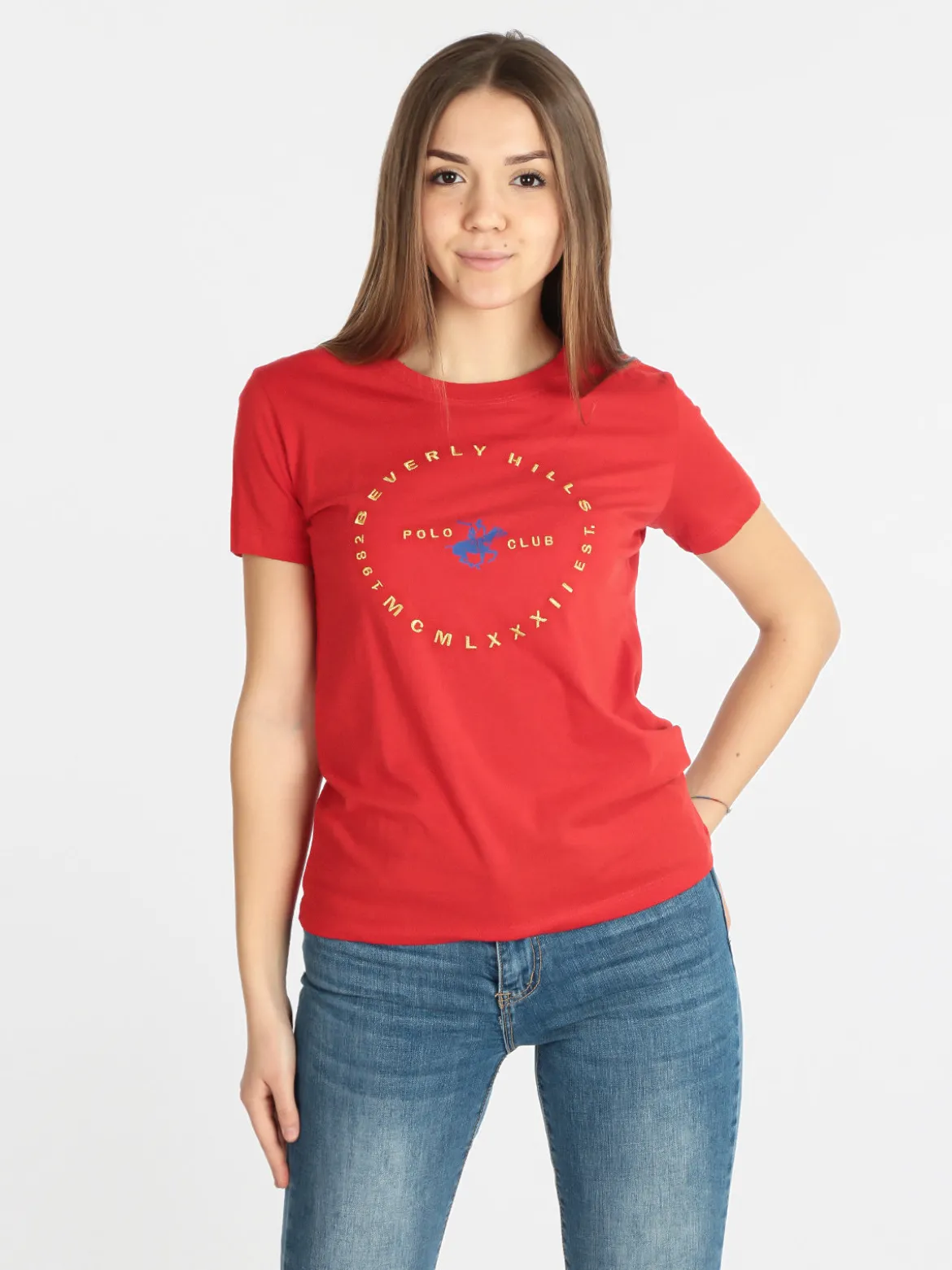 Polo Club T-shirt manica corta donna con logo