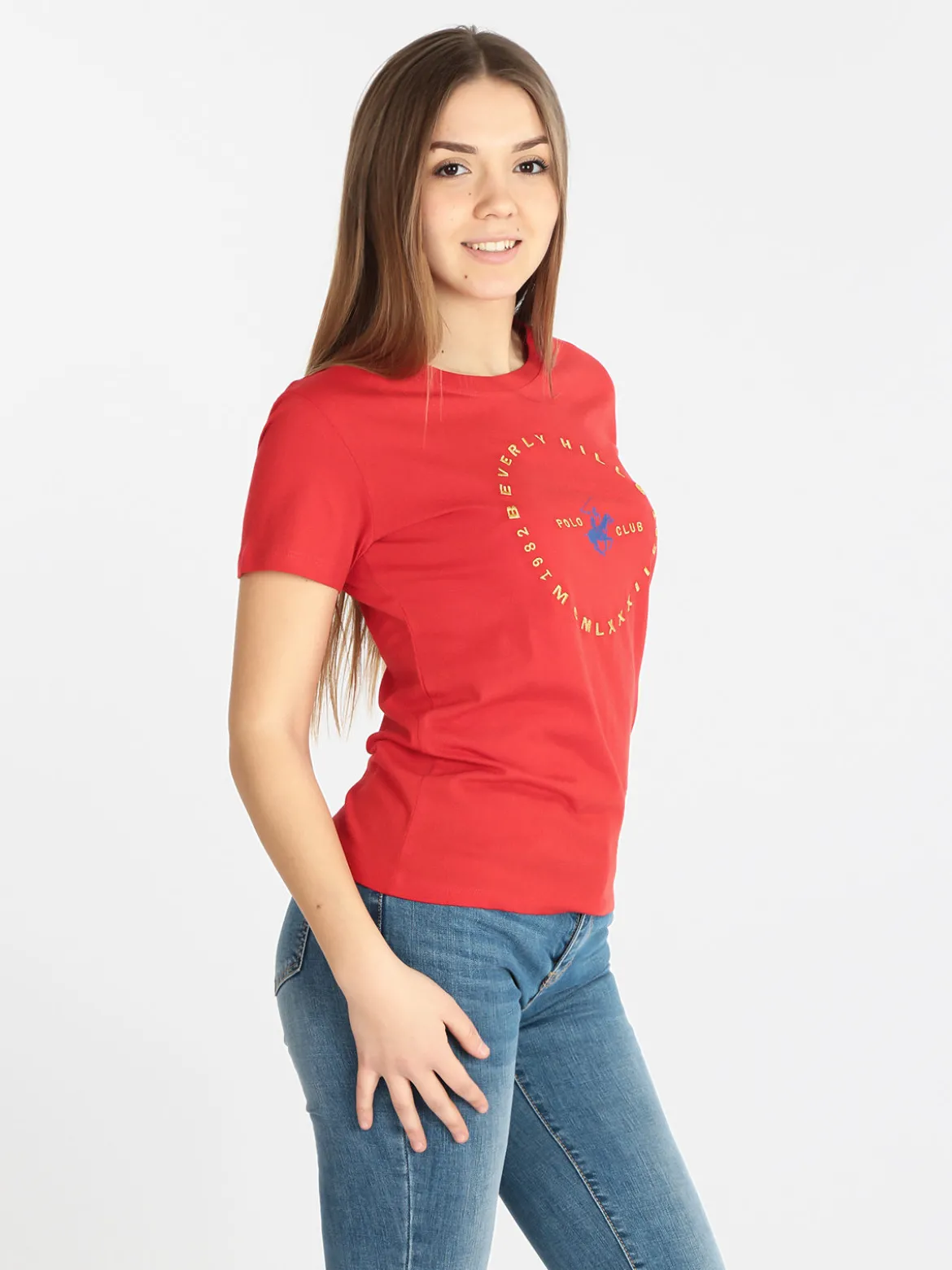 Polo Club T-shirt manica corta donna con logo