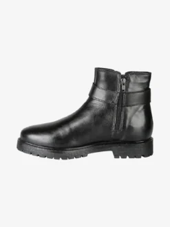 Posch Stivaletti donna in vera pelle con cerniera - nero