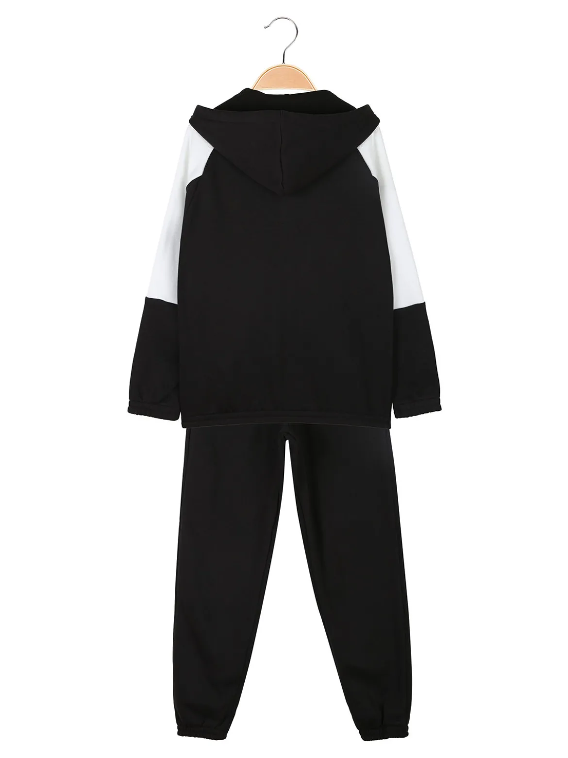 Puma ESS BLOCK SWEAT SUIT Completo tuta invernale da ragazzo con cappuccio e zip - nero