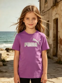 Puma ESS + TEXTURED FOIL BIG LOGO T-shirt da ragazza