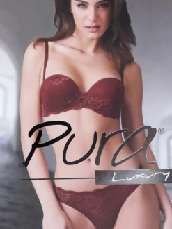Pura P0701C Fascia imbottita graduata + slip in pizzo