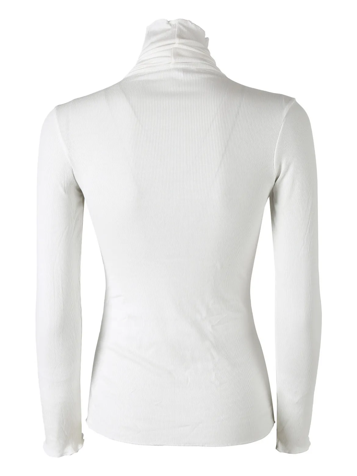 Pura P0736M Dolcevita donna a costine in cashmere - naturale