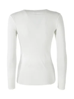 Pura P0735M Maglietta donna a costine in cashmere con scollo a barca - naturale