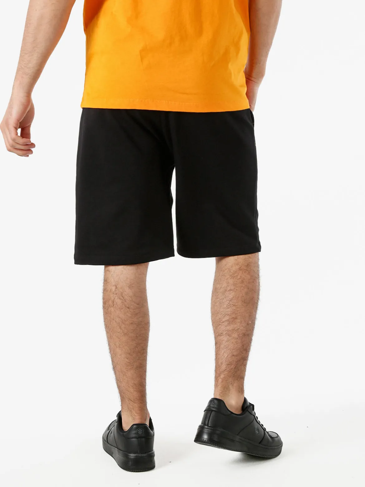 Pyrex Bermuda sportivi da uomo in cotone con logo - nero