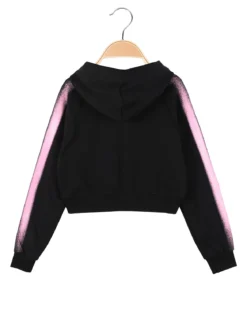 Pyrex Felpa crop da ragazza con cappuccio