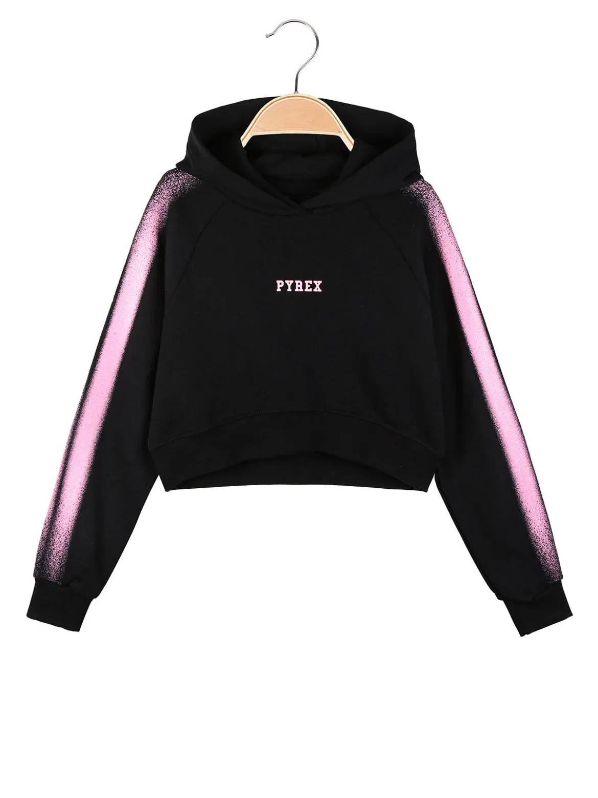 Pyrex Felpa crop da ragazza con cappuccio