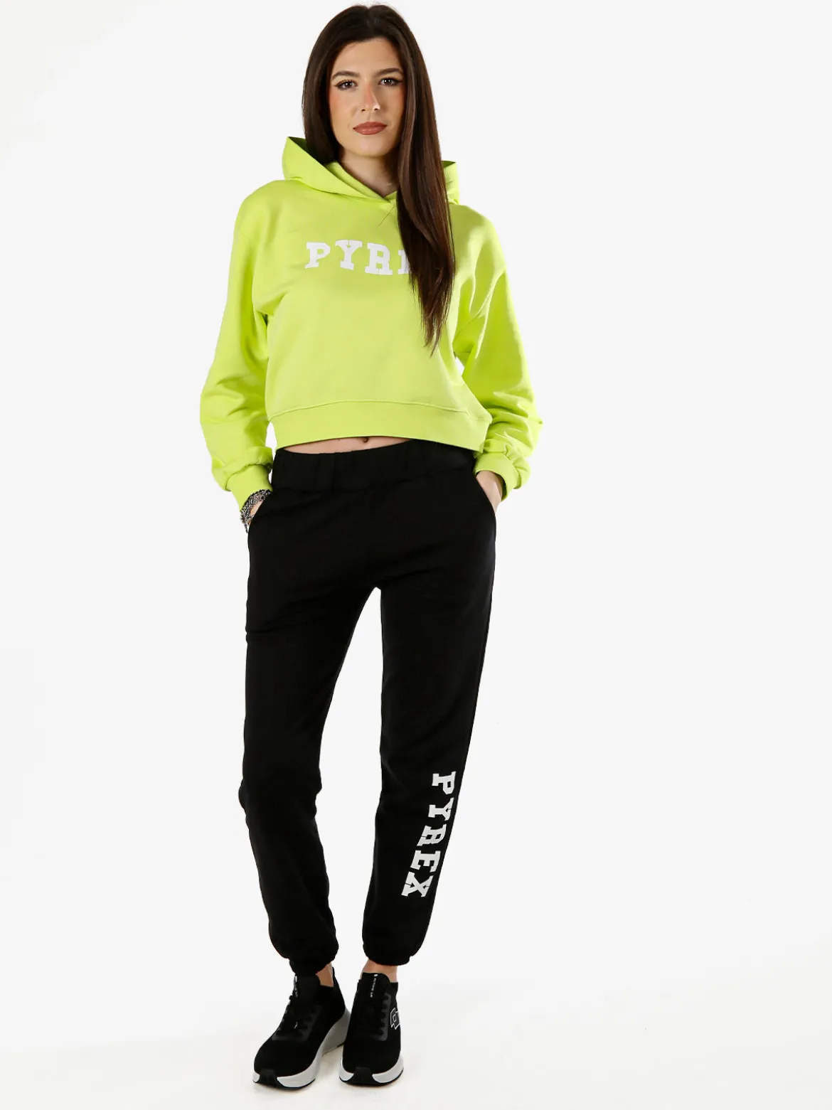 Pyrex Felpa da donna con cappuccio e logo - mela