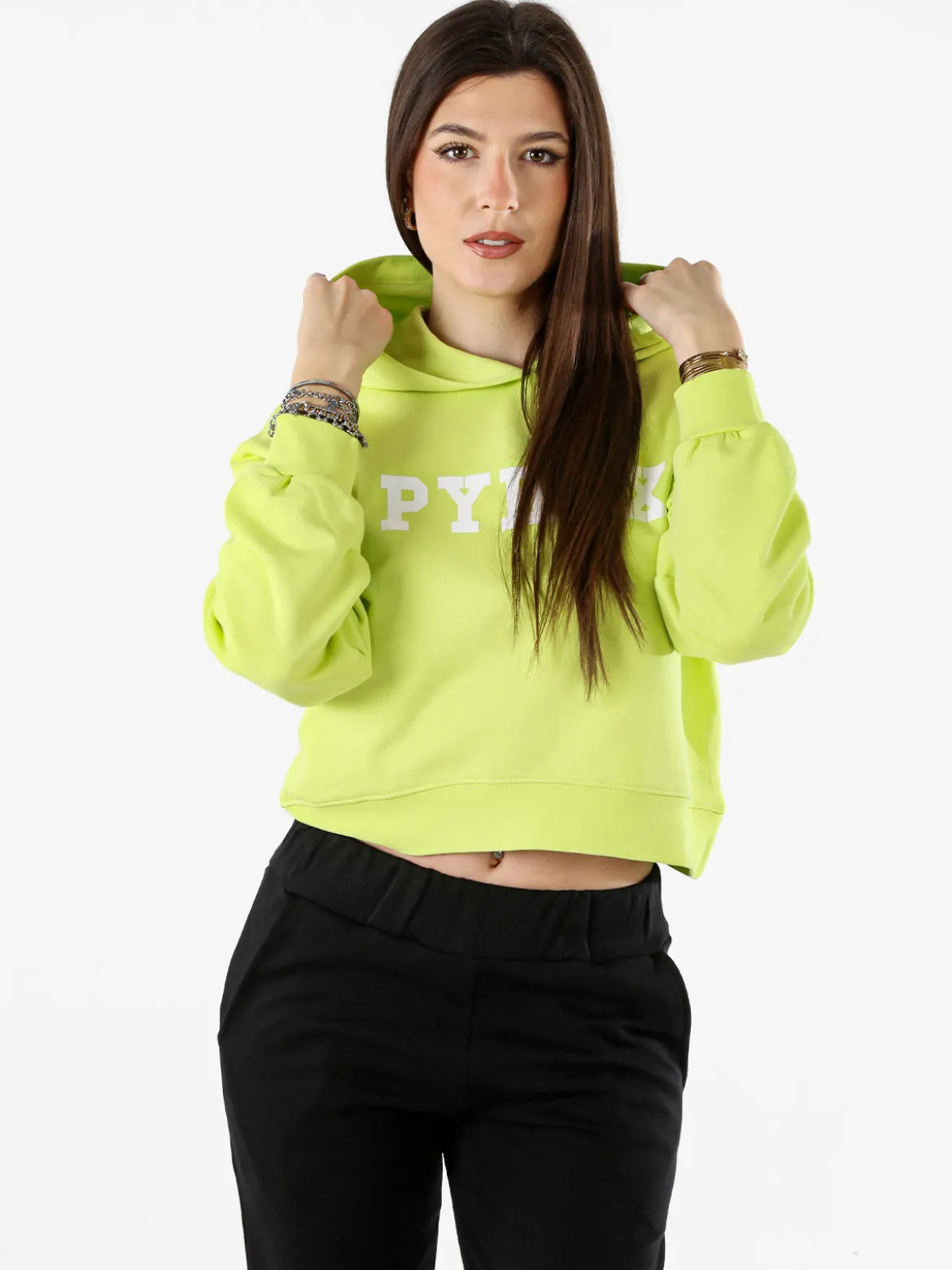 Pyrex Felpa da donna con cappuccio e logo - mela