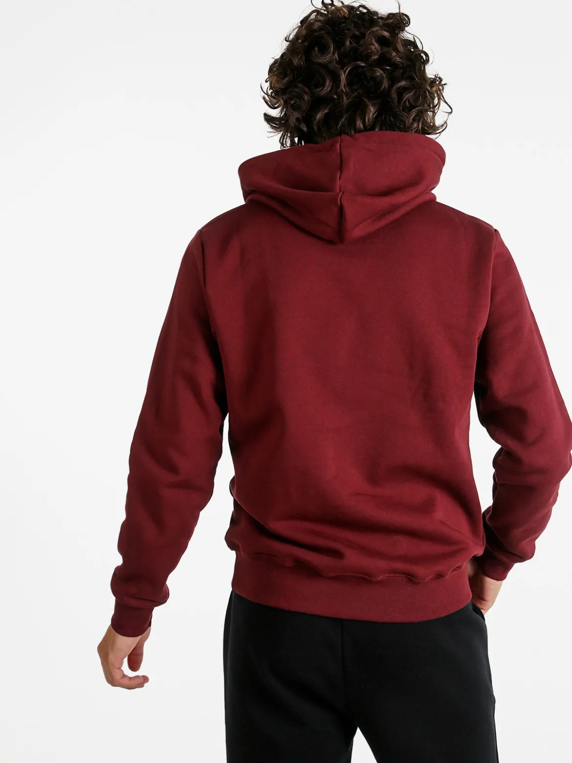 Pyrex Felpa da uomo con cappuccio e stampa - bordeaux