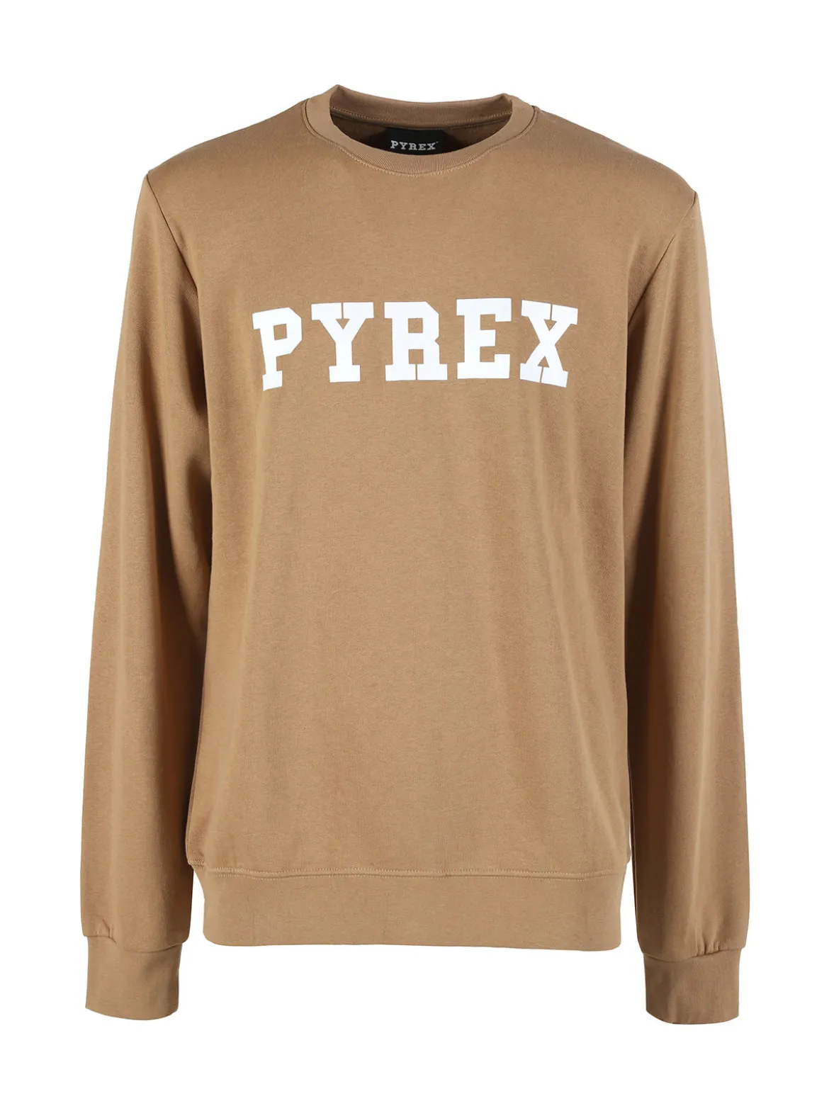 Pyrex Felpa girocollo da uomo invernale con logo - marrone