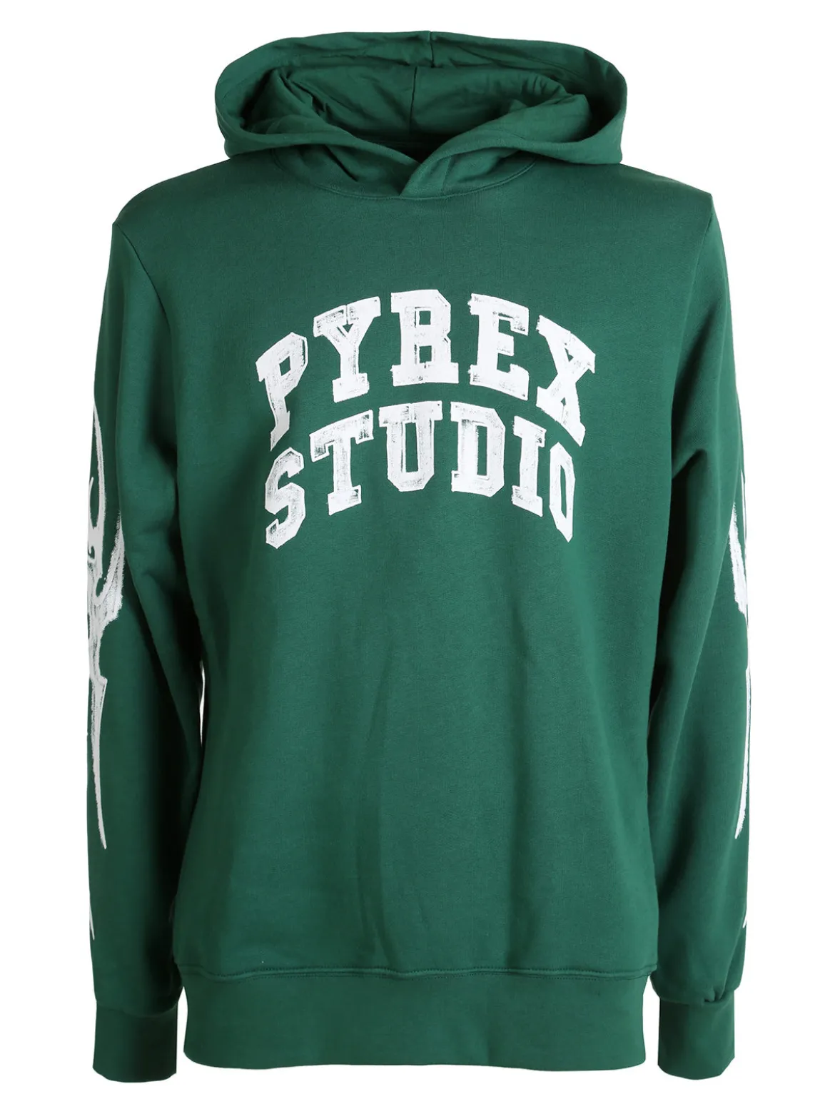 Pyrex Felpa invernale da uomo con cappuccio - verde