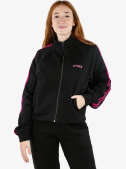 Pyrex Felpa sportiva da donna full zip a collo alto - nero