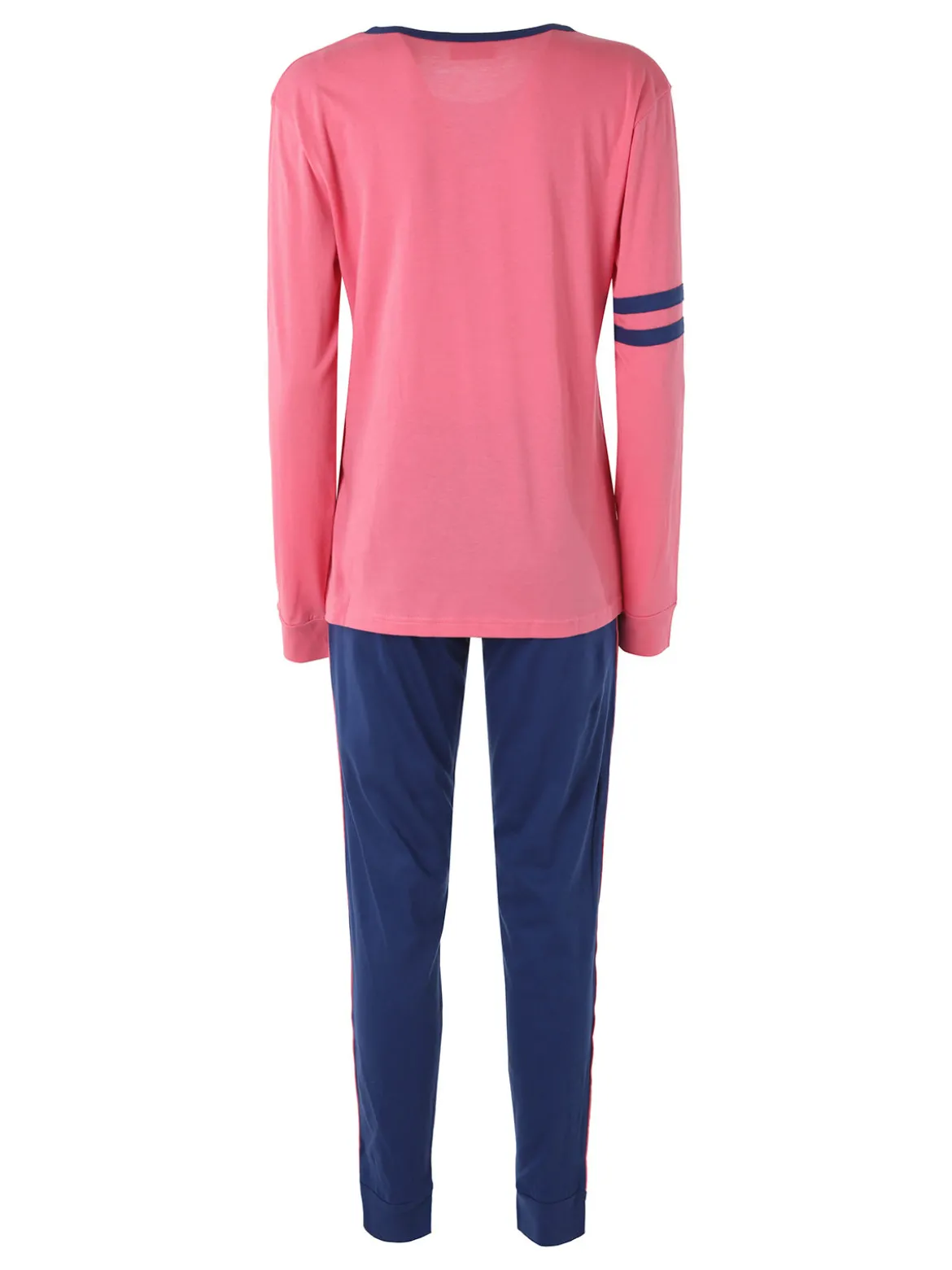 Pyrex Pigiama lungo da donna in cotone con logo - fucsia