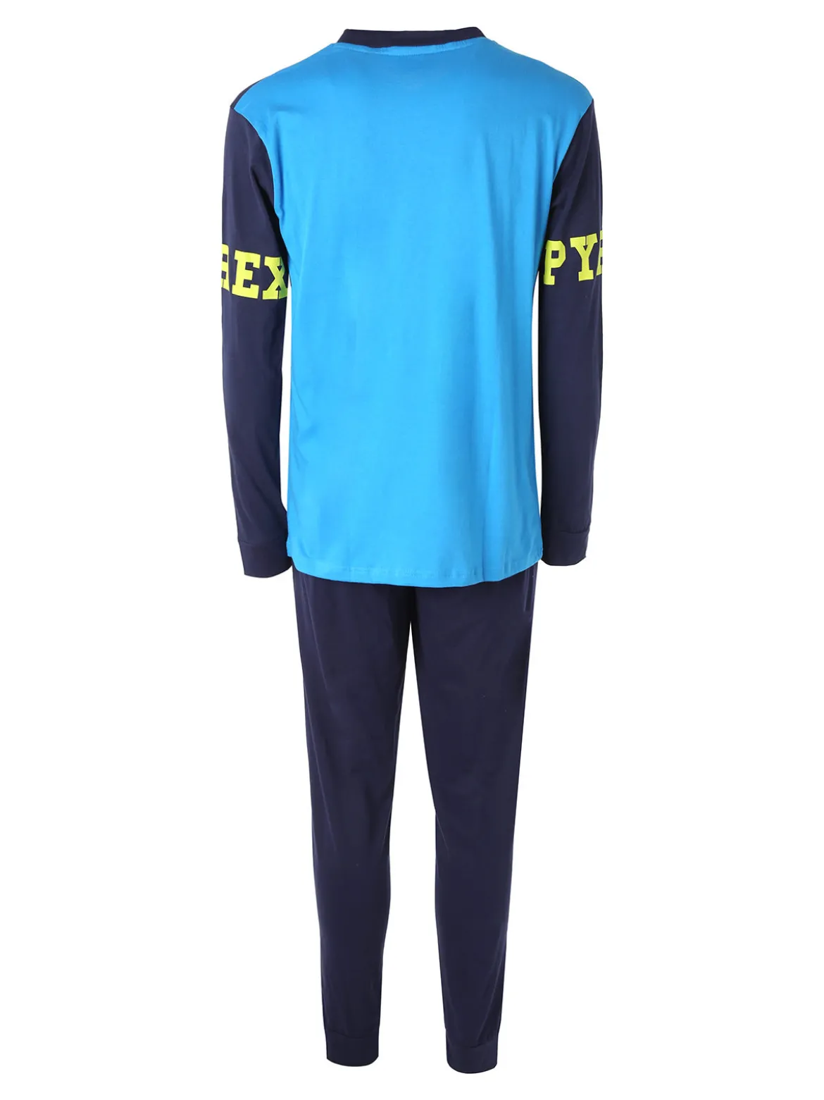 Pyrex Pigiama lungo da uomo in cotone - blu