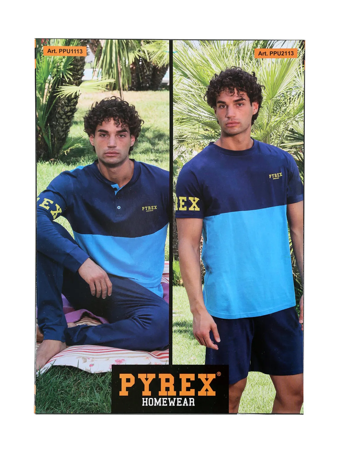 Pyrex Pigiama lungo da uomo in cotone - verde