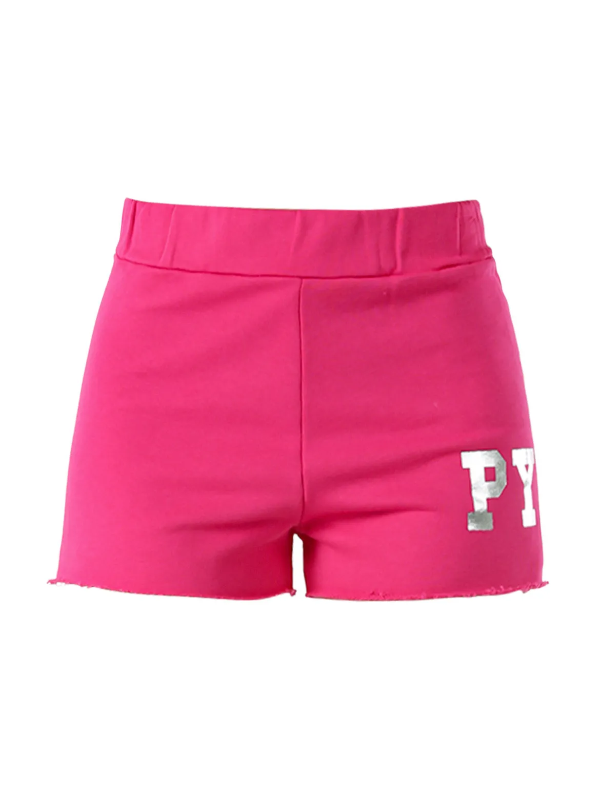 Pyrex Shorts donna in cotone con logo - fucsia