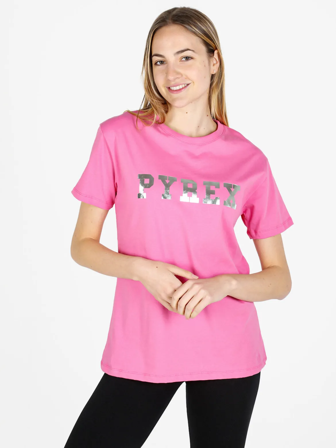 Pyrex T-shirt donna in cotone con logo