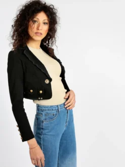 Quadrifoglio Blazer corto da donna in cotone