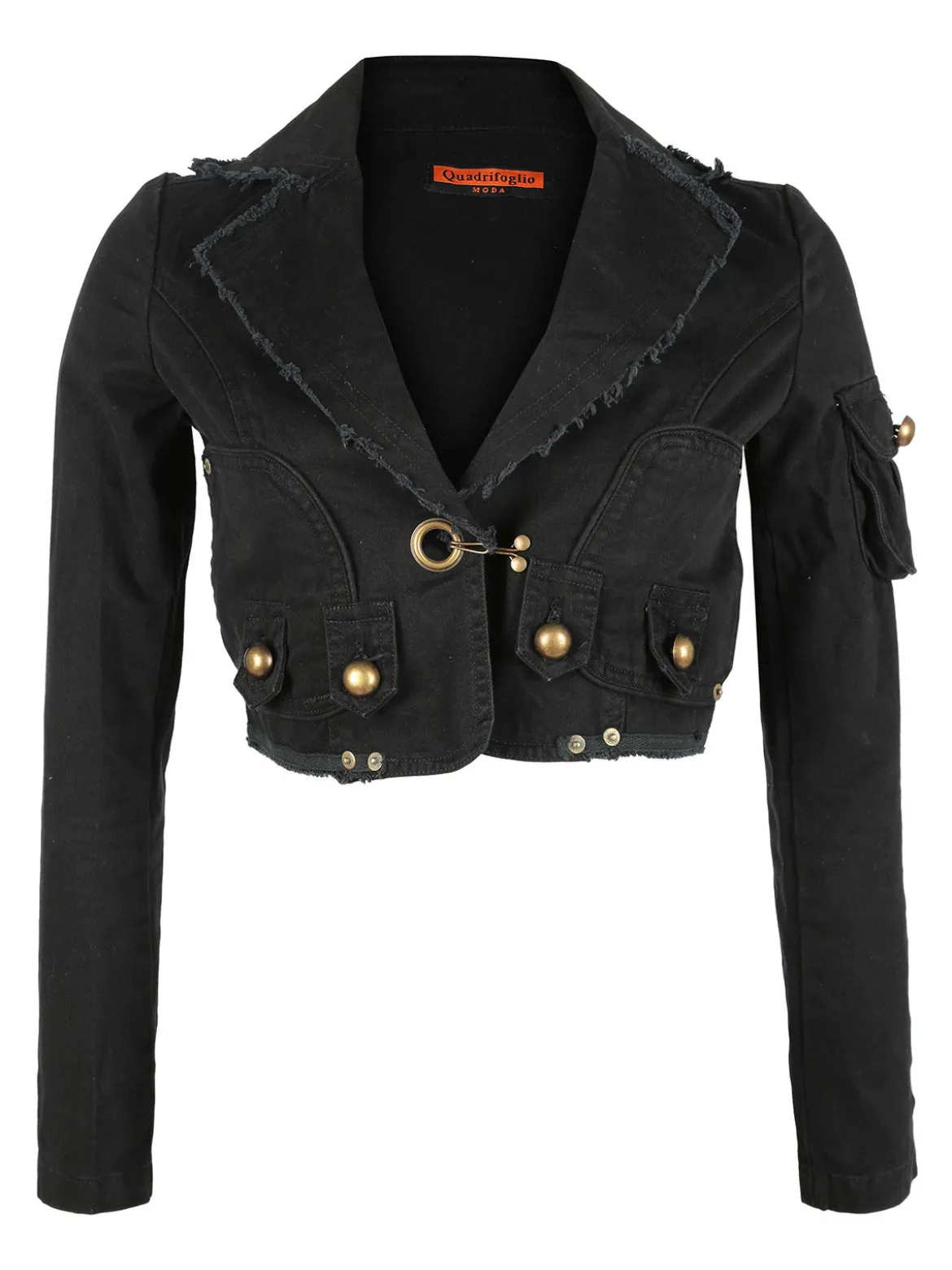 Quadrifoglio Blazer corto da donna in cotone