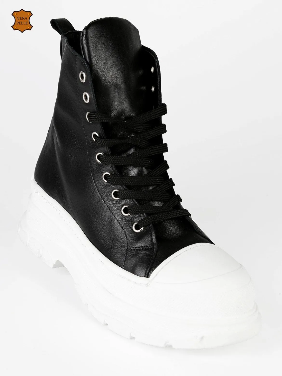 Queen Helena Genny Sneakers alte in pelle donna