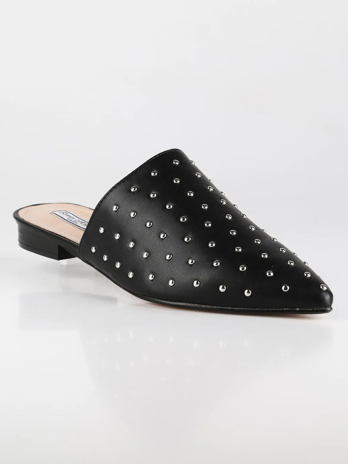 Queen Helena Sabot neri in ecopelle con borchie