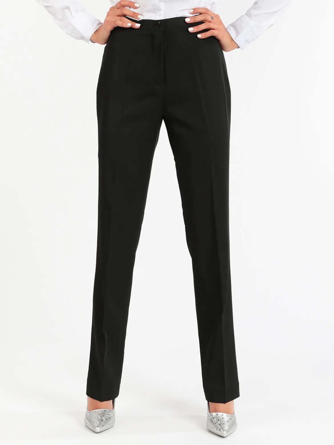 Radaus Pantaloni classici da donna a gamba dritta - nero