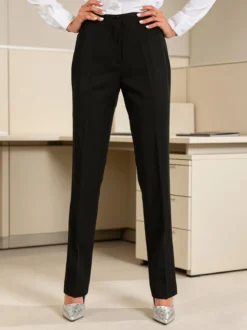 Radaus Pantaloni classici da donna a gamba dritta - nero