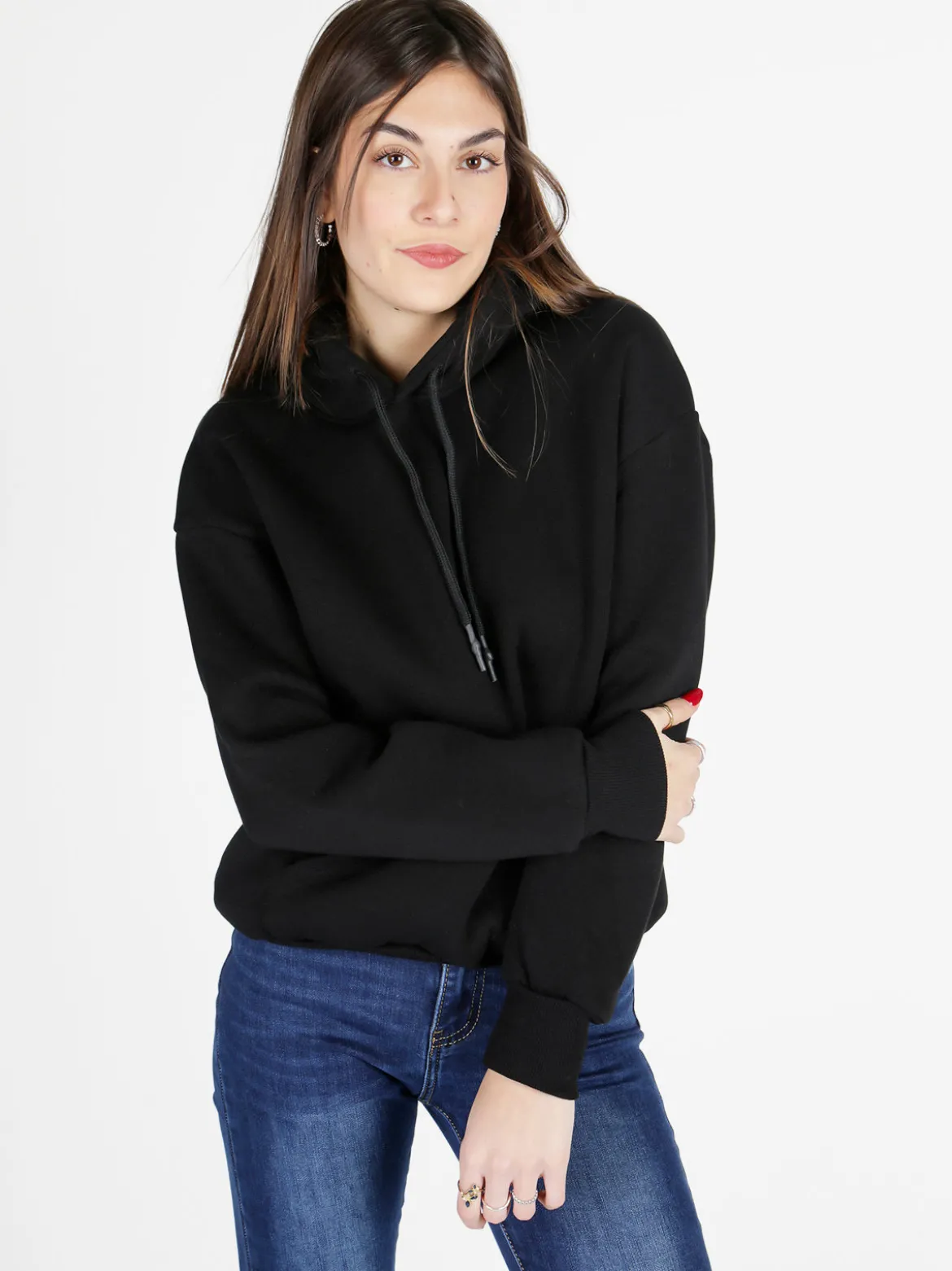 Raggi Lunari Felpa pesante da donna con cappuccio