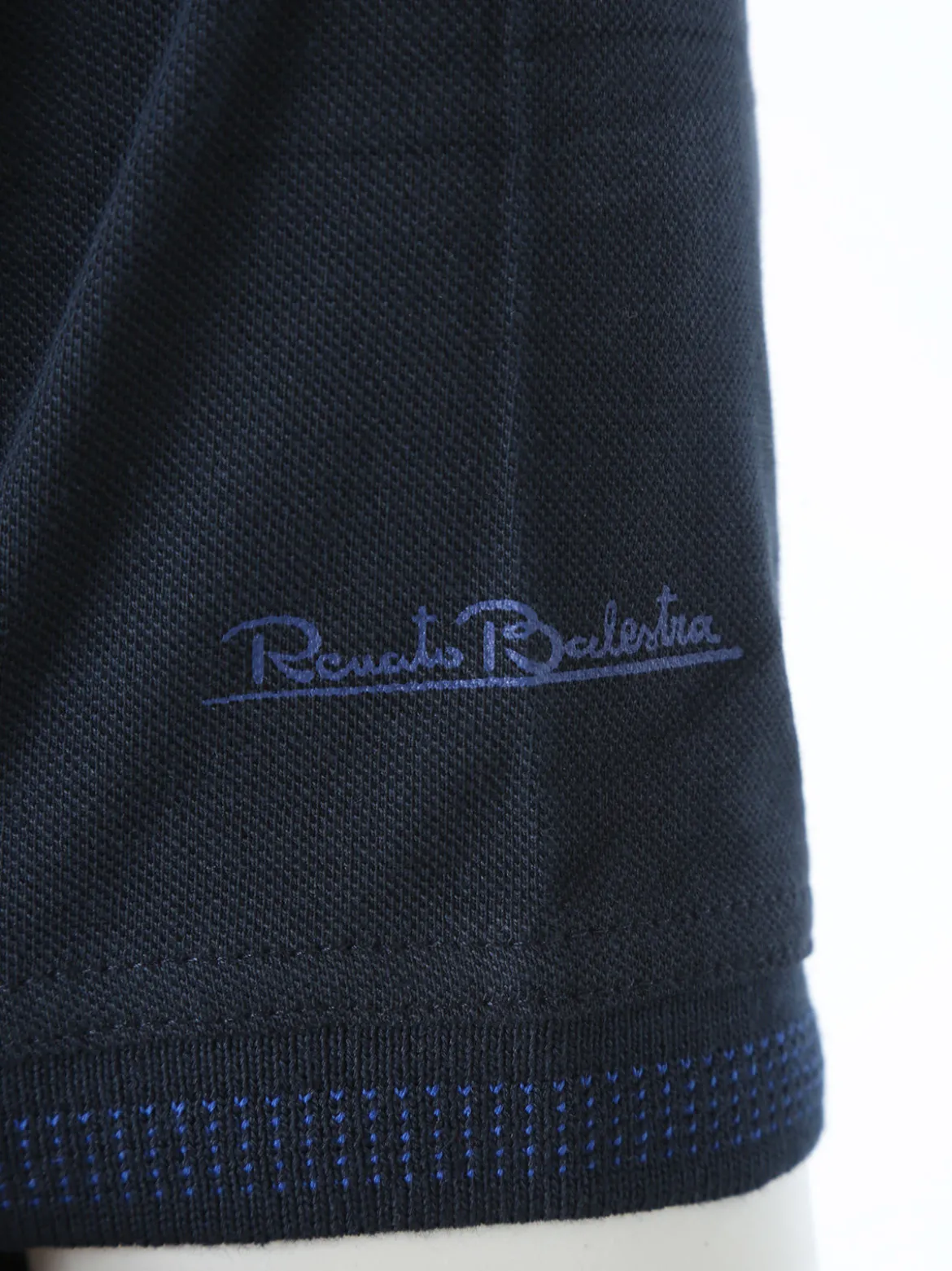 Renato Balestra Polo da uomo in cotone a maniche corte - blu scuro