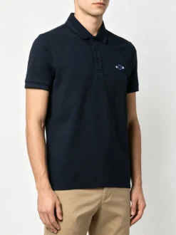 Renato Balestra Polo da uomo in cotone a maniche corte - blu scuro