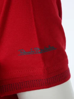 Renato Balestra Polo da uomo in cotone a maniche corte - rosso