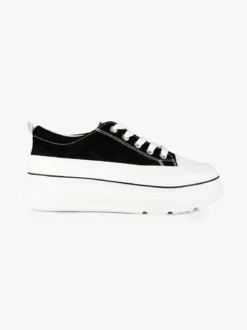 Renda Sneakers donna in tela con platform