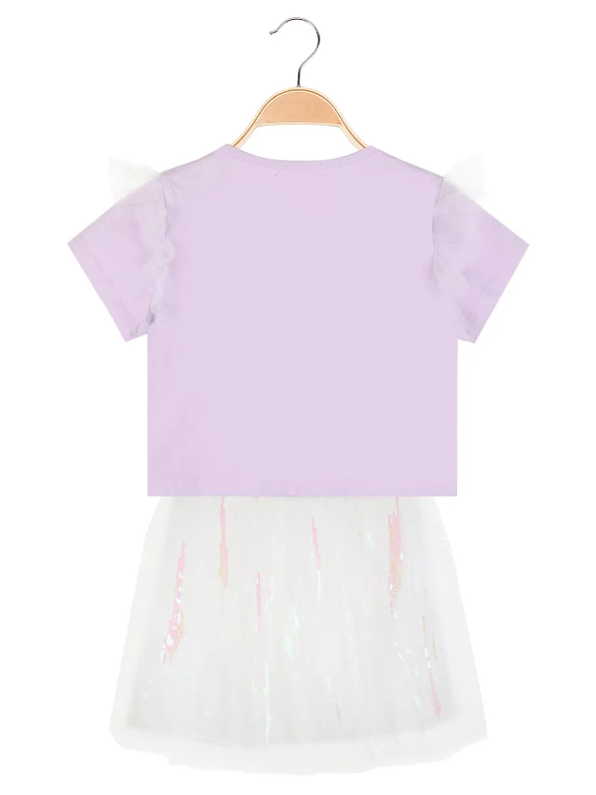 Re Panda Completo elegante da bambina con gonna in tulle