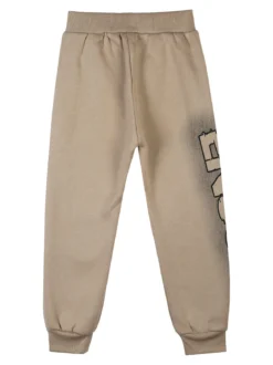 Re Panda Pantaloni tuta da bambino con polsini e interno caldo - khaki