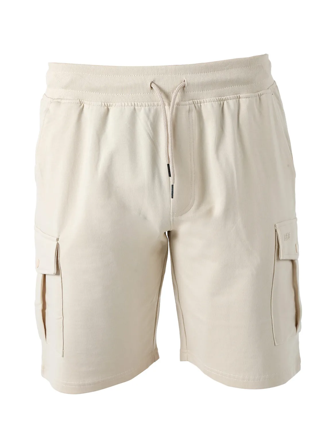 Rifle Bermuda da uomo in felpa con tasconi laterali - beige