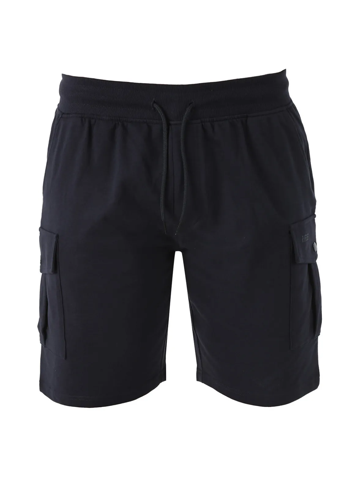 Rifle Bermuda da uomo in felpa con tasconi laterali - blu scuro
